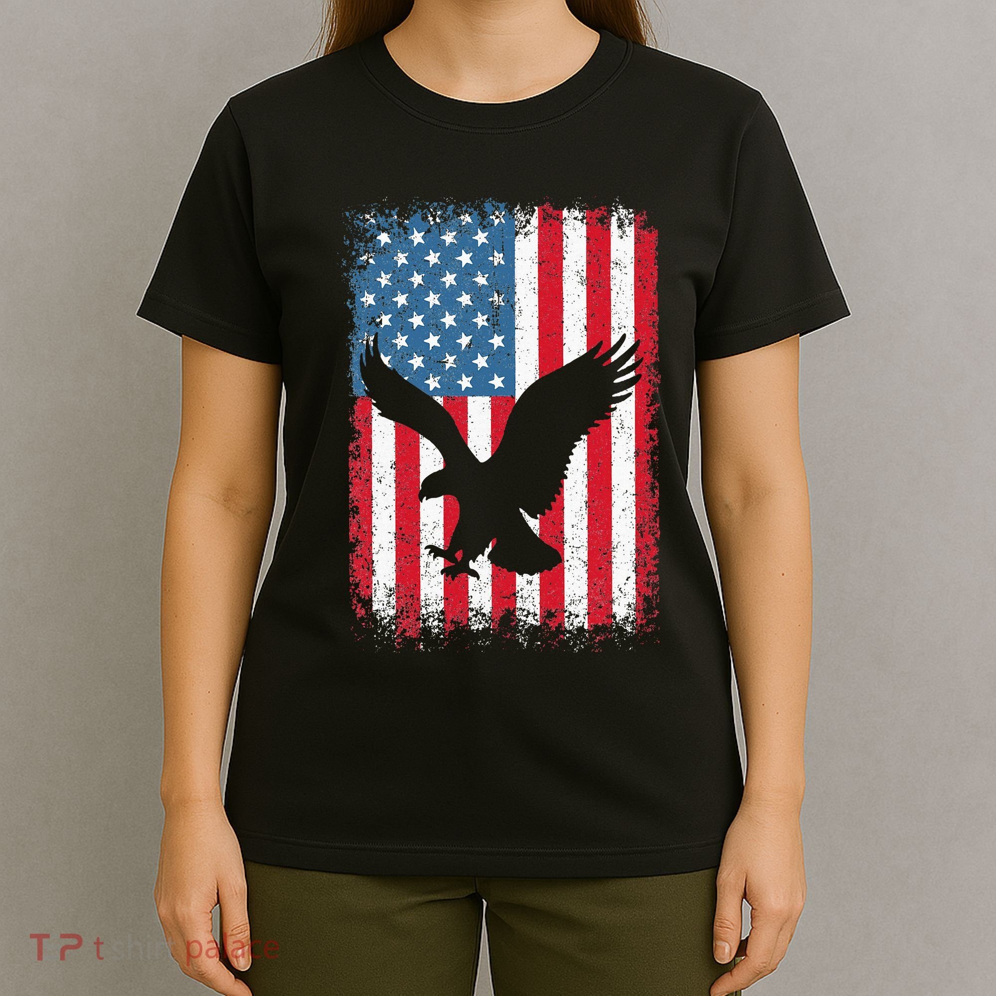Patriotic Eagle Usa American Flag T-Shirt
