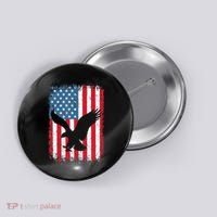 Patriotic Eagle Usa American Flag Button thumb 0