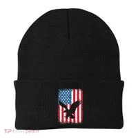 Patriotic Eagle Usa American Flag Beanie thumb 0