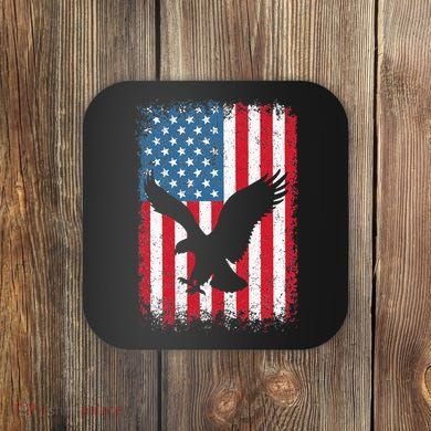 Patriotic Eagle Usa American Flag Coaster