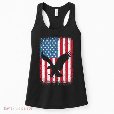 Patriotic Eagle Usa American Flag Women's Tank Top