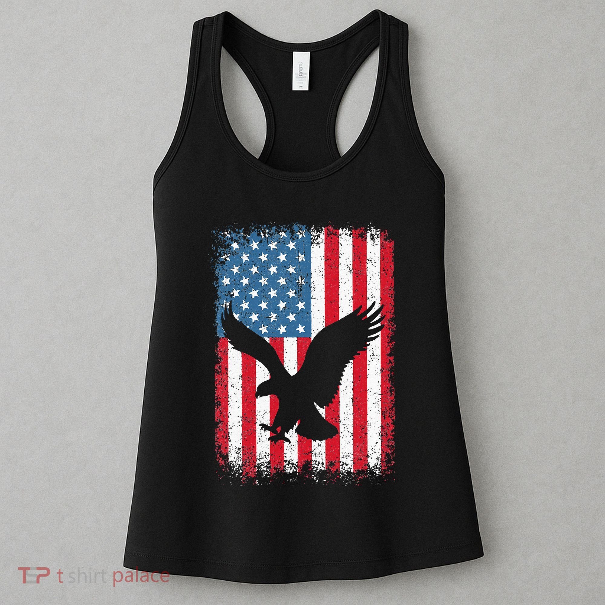 Patriotic Eagle Usa American Flag Women's Tank Top