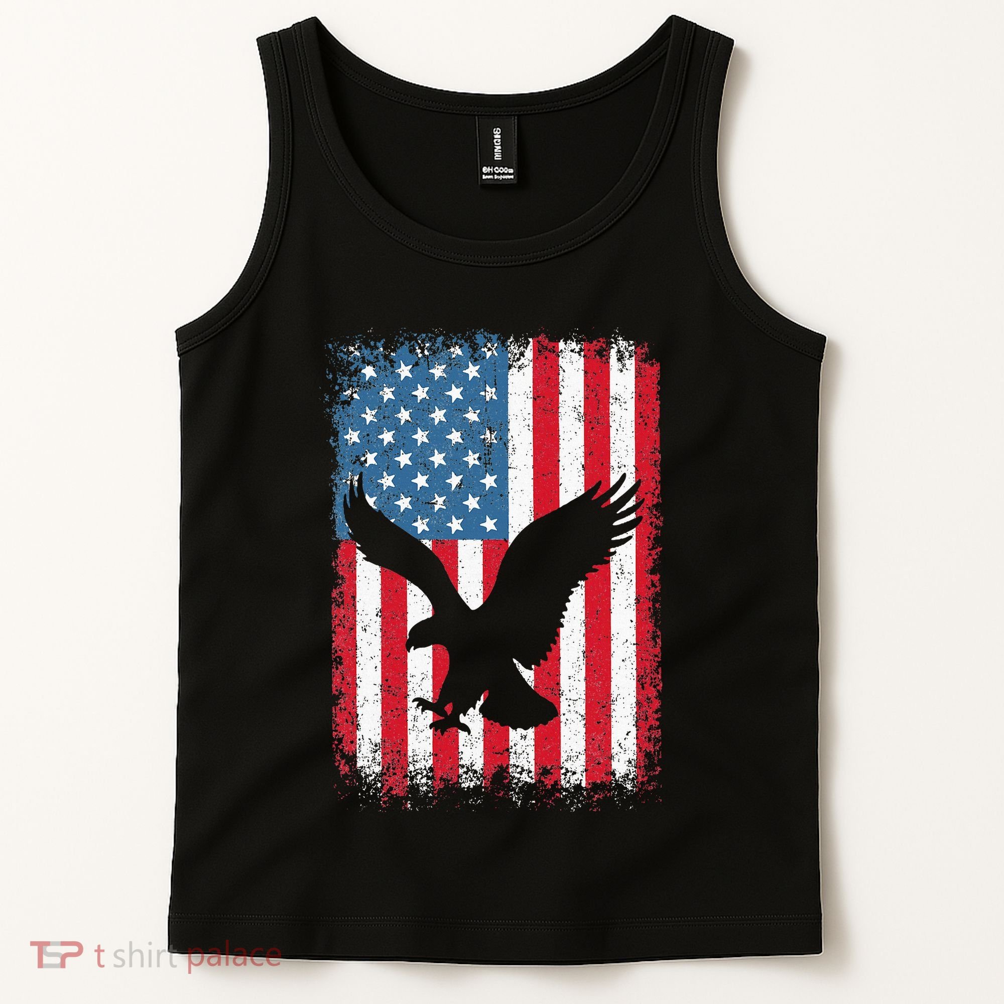Patriotic Eagle Usa American Flag Tank Top
