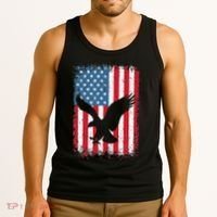 Patriotic Eagle Usa American Flag Tank Top thumb 3