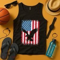 Patriotic Eagle Usa American Flag Tank Top thumb 4