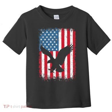 Patriotic Eagle Usa American Flag Toddler T-Shirt