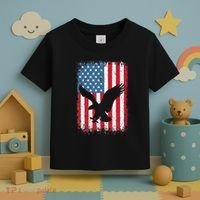 Patriotic Eagle Usa American Flag Toddler T-Shirt thumb 3