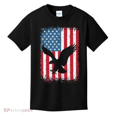 Patriotic Eagle Usa American Flag Kids T-Shirt