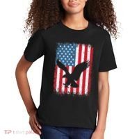 Patriotic Eagle Usa American Flag Kids T-Shirt thumb 2