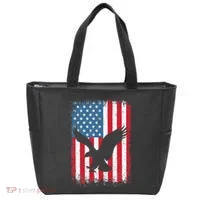 Patriotic Eagle Usa American Flag Tote Bag thumb 0