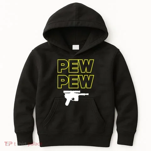 Pew Pew Kids Hoodie in the selected color