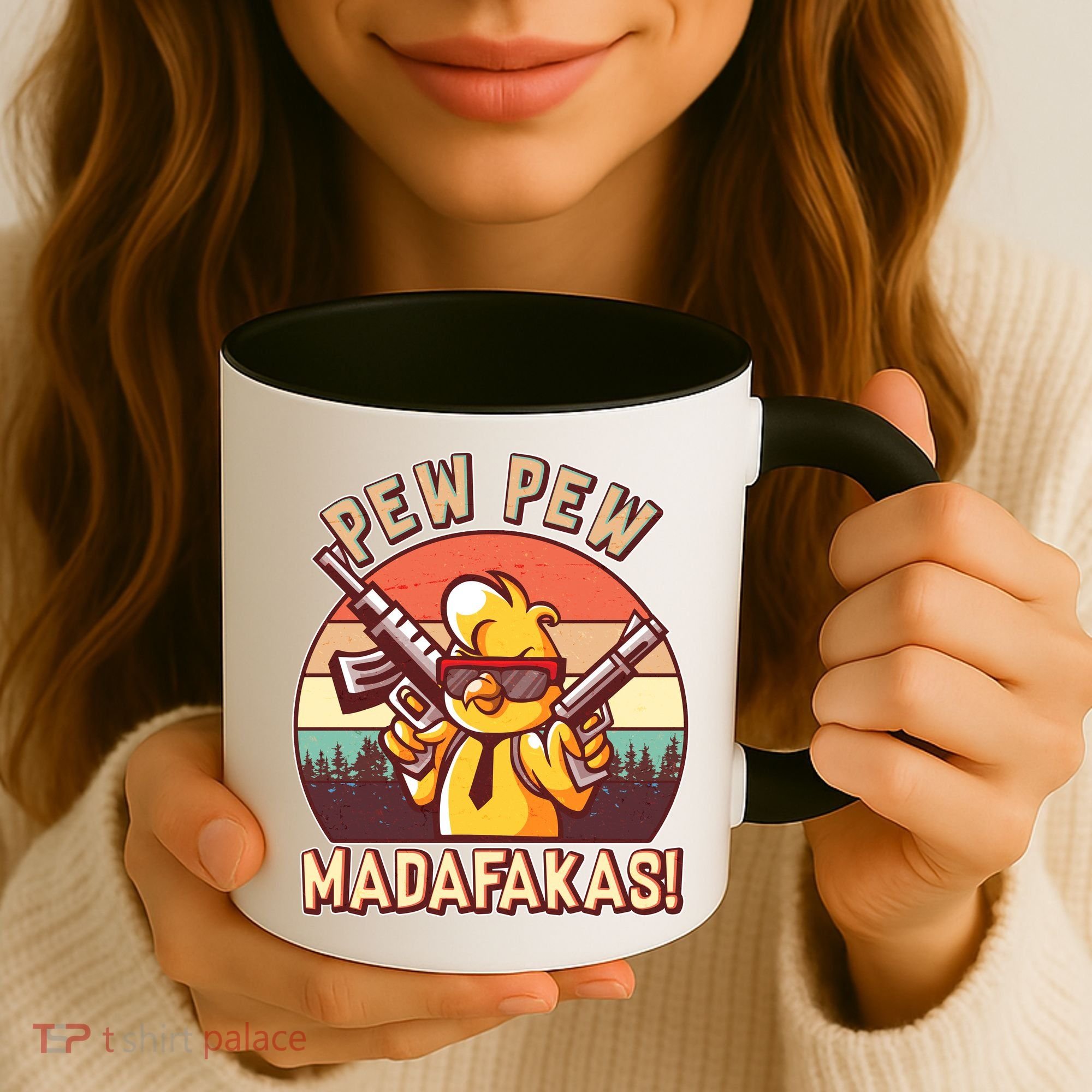 Pew Pew Madafakas Chick Chicken Coffee Mug