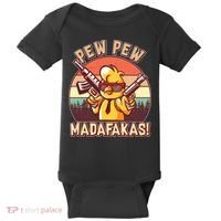 Pew Pew Madafakas Chick Chicken Baby Bodysuit thumb 0