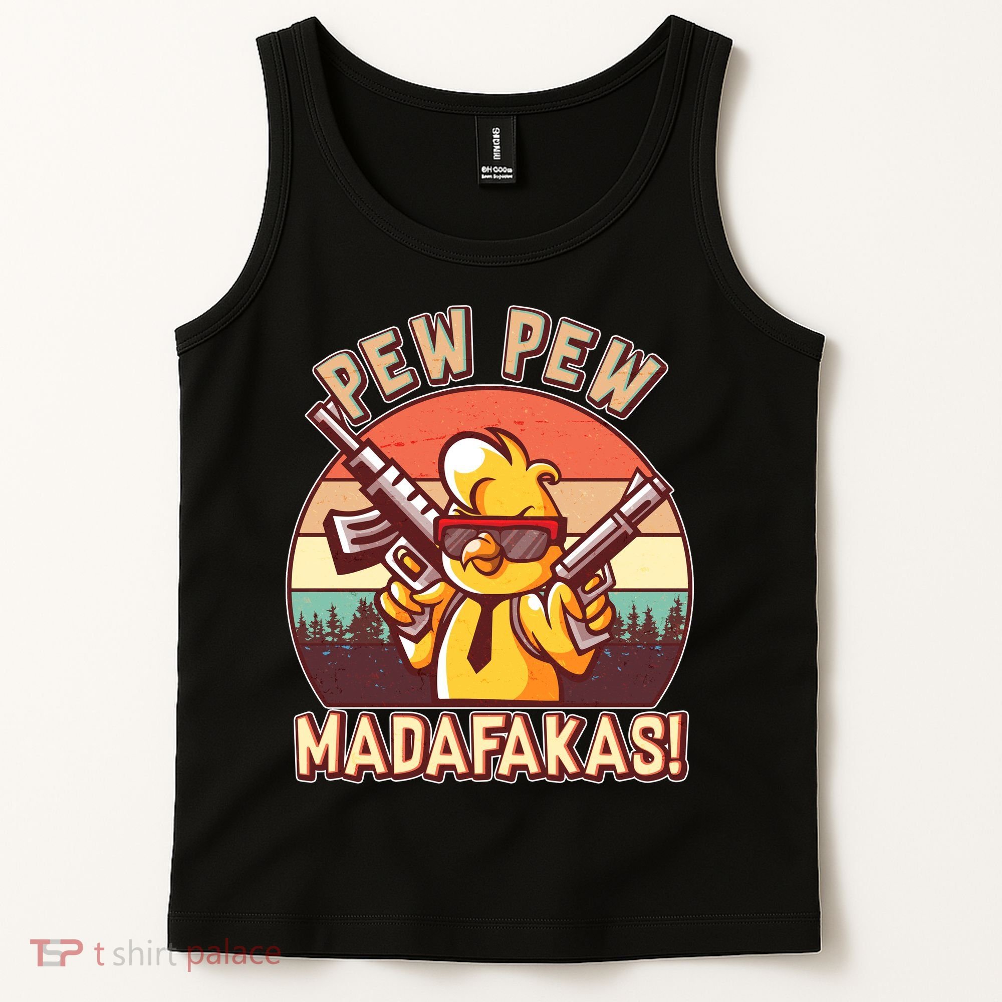 Pew Pew Madafakas Chick Chicken Tank Top