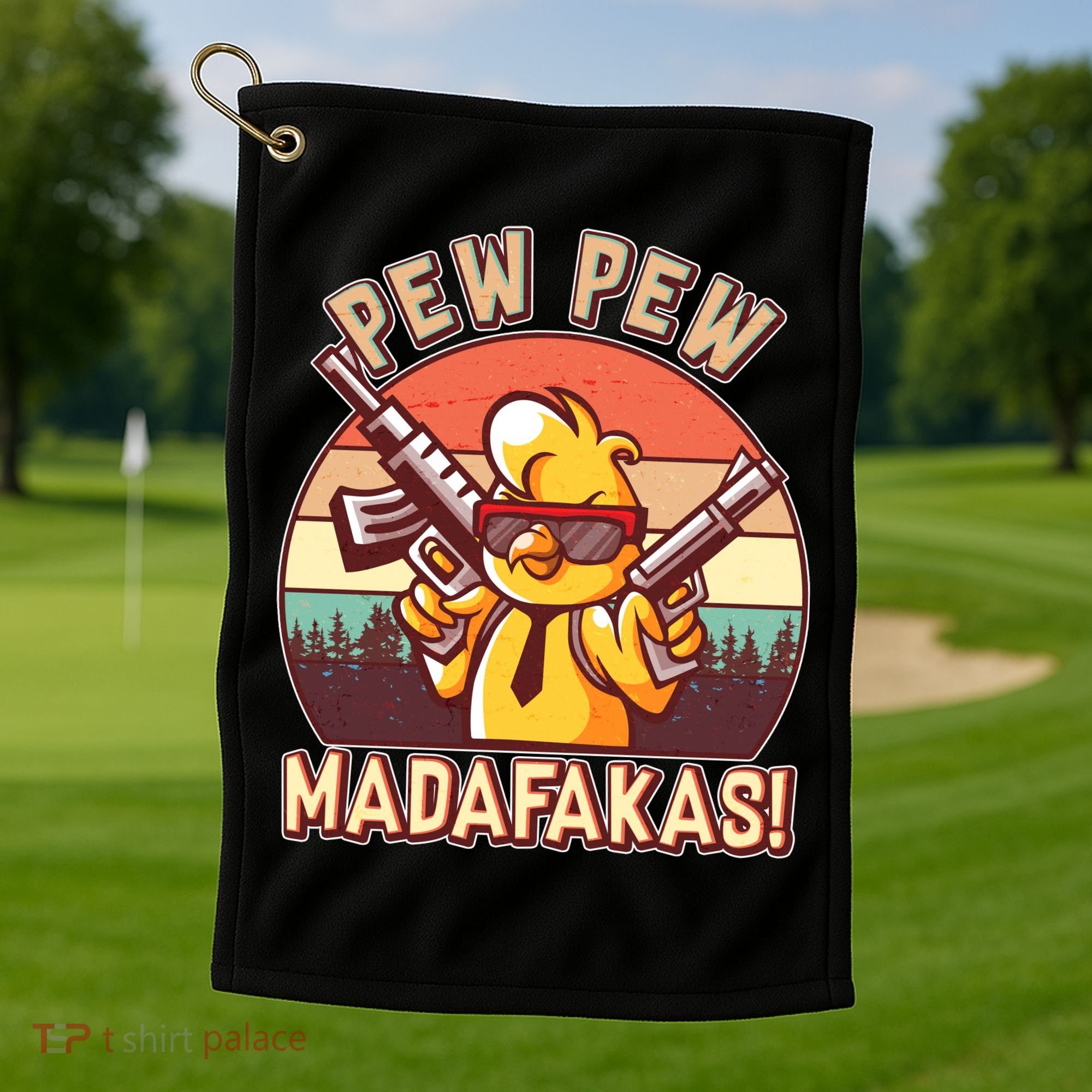 Pew Pew Madafakas Chick Chicken Golf Towel