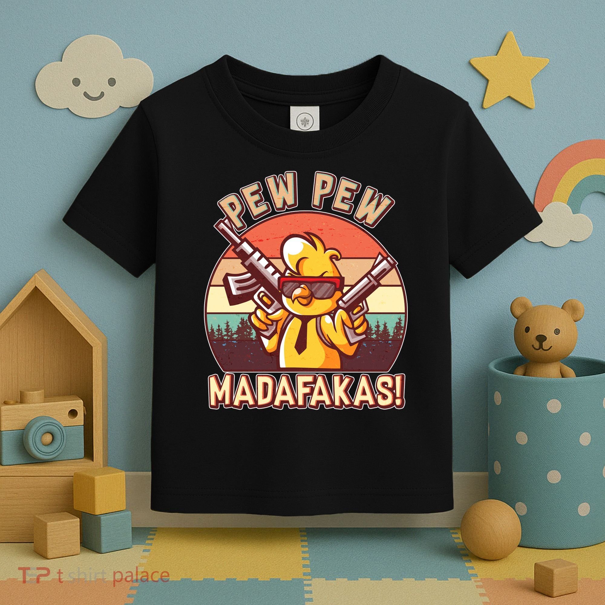 Pew Pew Madafakas Chick Chicken Toddler T-Shirt