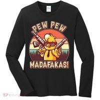 Pew Pew Madafakas Chick Chicken Women's Long Sleeve Shirt thumb 0