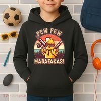 Pew Pew Madafakas Chick Chicken Kids Hoodie thumb 2