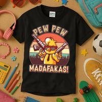 Pew Pew Madafakas Chick Chicken Kids T-Shirt thumb 3