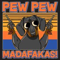 Pew Pew Madafakas Dachshund Dog Women's Sweatshirt thumb 2