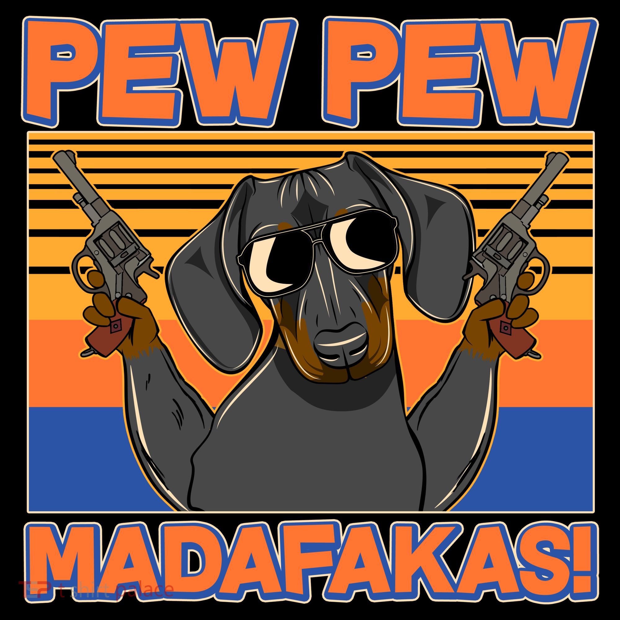 Pew Pew Madafakas Dachshund Dog USA-Made Doggie Bandana