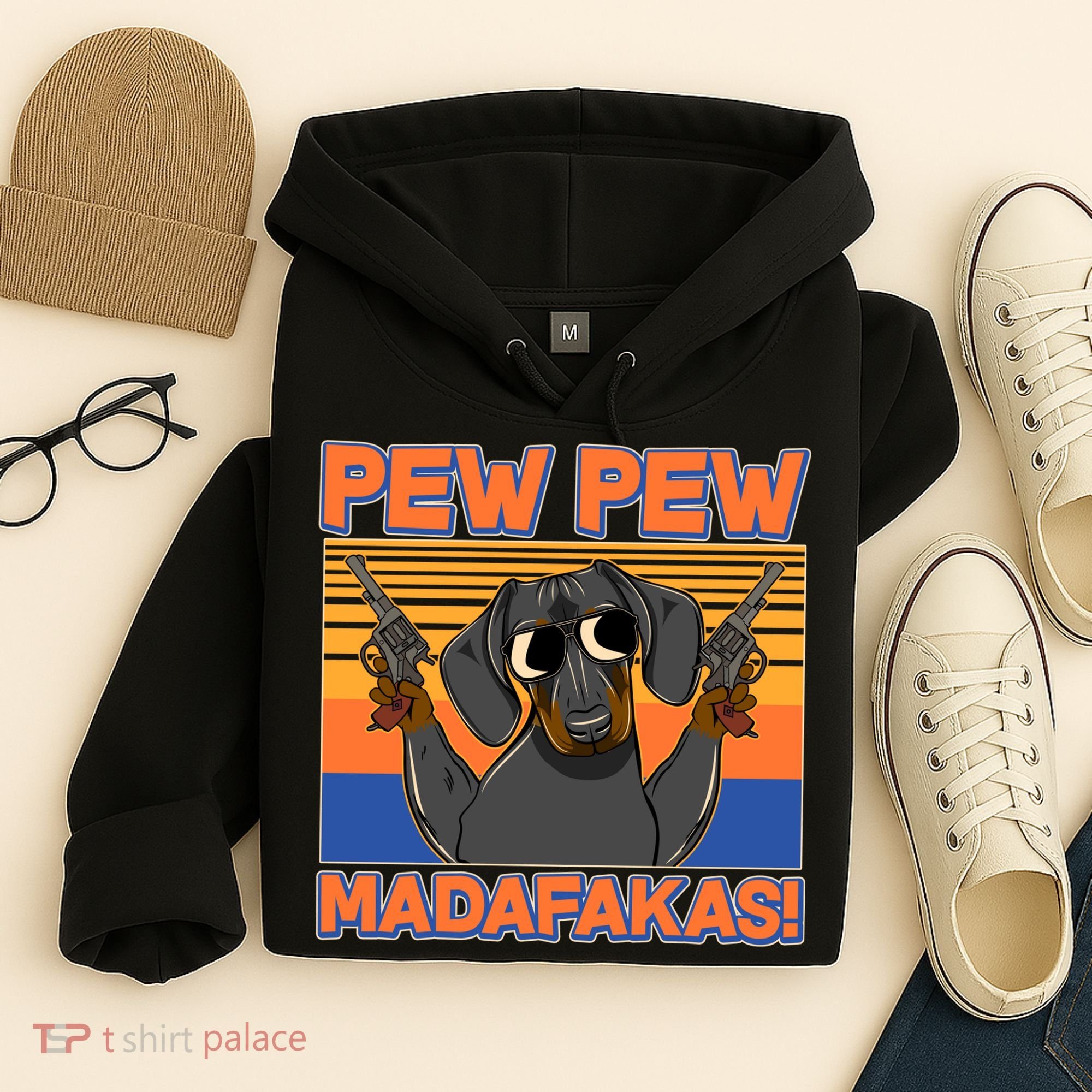 Pew Pew Madafakas Dachshund Dog Hoodie