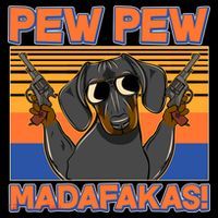 Pew Pew Madafakas Dachshund Dog Ornament thumb 1