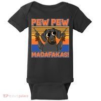 Pew Pew Madafakas Dachshund Dog Baby Bodysuit thumb 0
