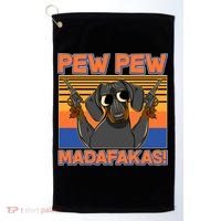 Pew Pew Madafakas Dachshund Dog Golf Towel thumb 0