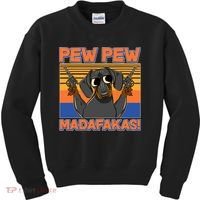 Pew Pew Madafakas Dachshund Dog Kids Sweatshirt thumb 0