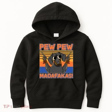 Pew Pew Madafakas Dachshund Dog Kids Hoodie
