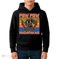 Pew Pew Madafakas Dachshund Dog Kids Hoodie thumb 4