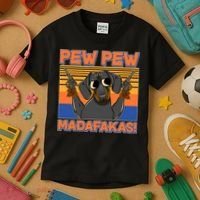 Pew Pew Madafakas Dachshund Dog Kids T-Shirt thumb 3