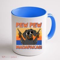 Pew Pew Madafakas Dachshund Dog Coffee Mug thumb 1