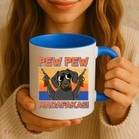 Pew Pew Madafakas Dachshund Dog Coffee Mug thumb 3