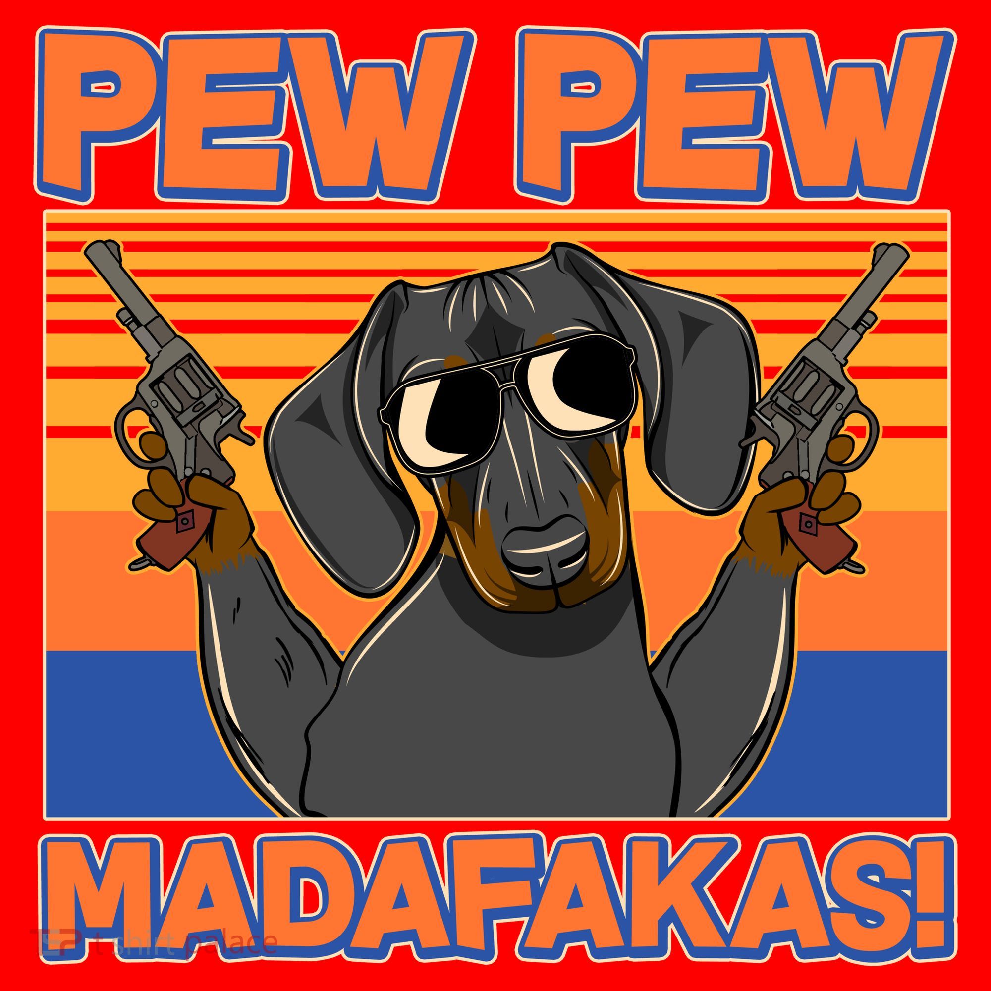 Pew Pew Madafakas Dachshund Dog Santa Hat