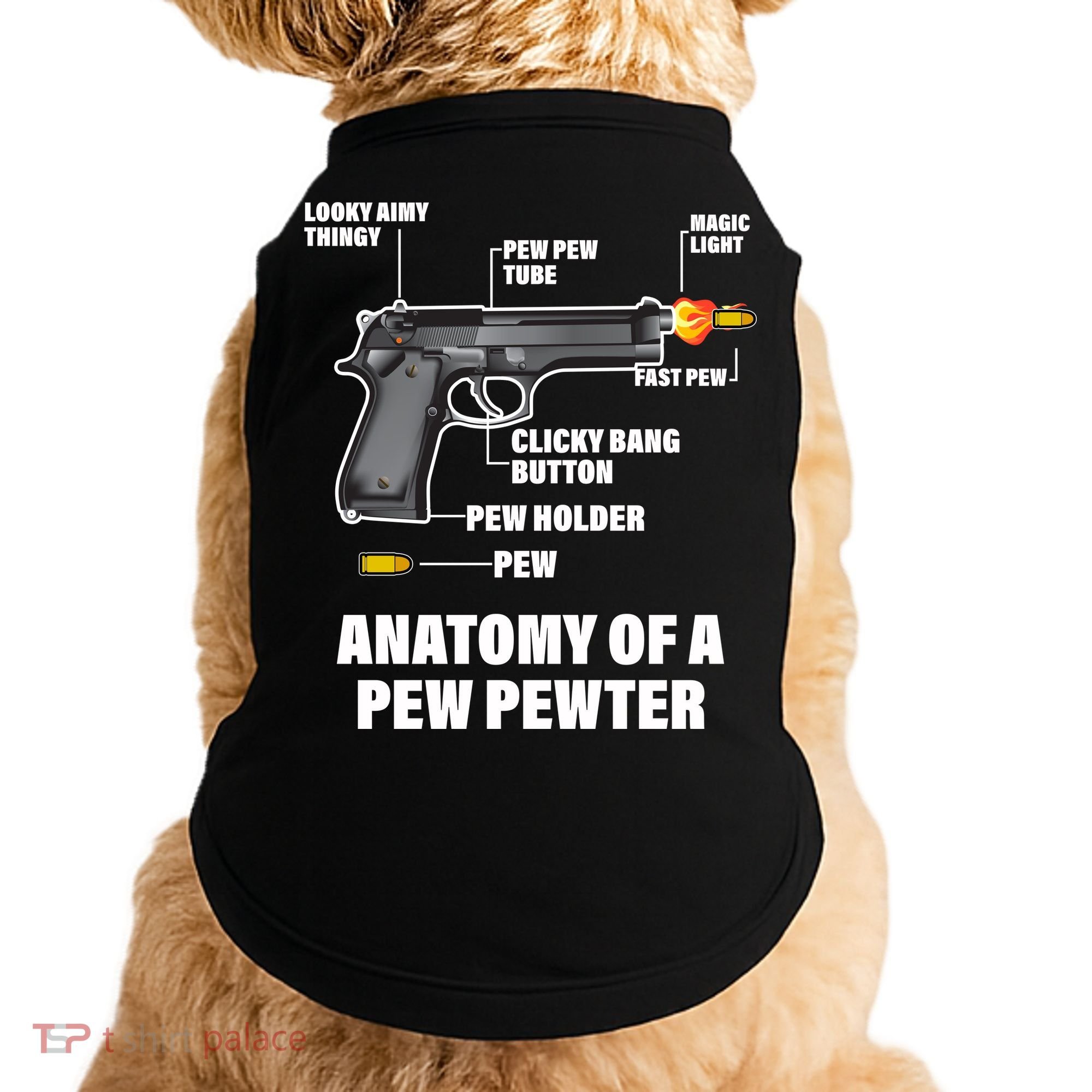 Pew Pewer Anatomy Doggie Tank