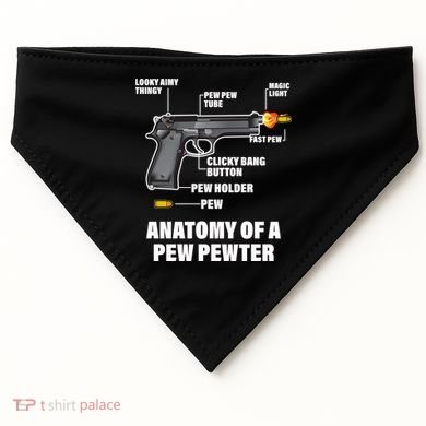 Pew Pewer Anatomy USA-Made Doggie Bandana