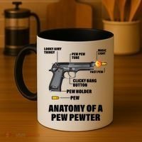 Pew Pewer Anatomy Coffee Mug thumb 4