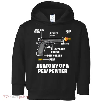 Pew Pewer Anatomy Toddler Hoodie