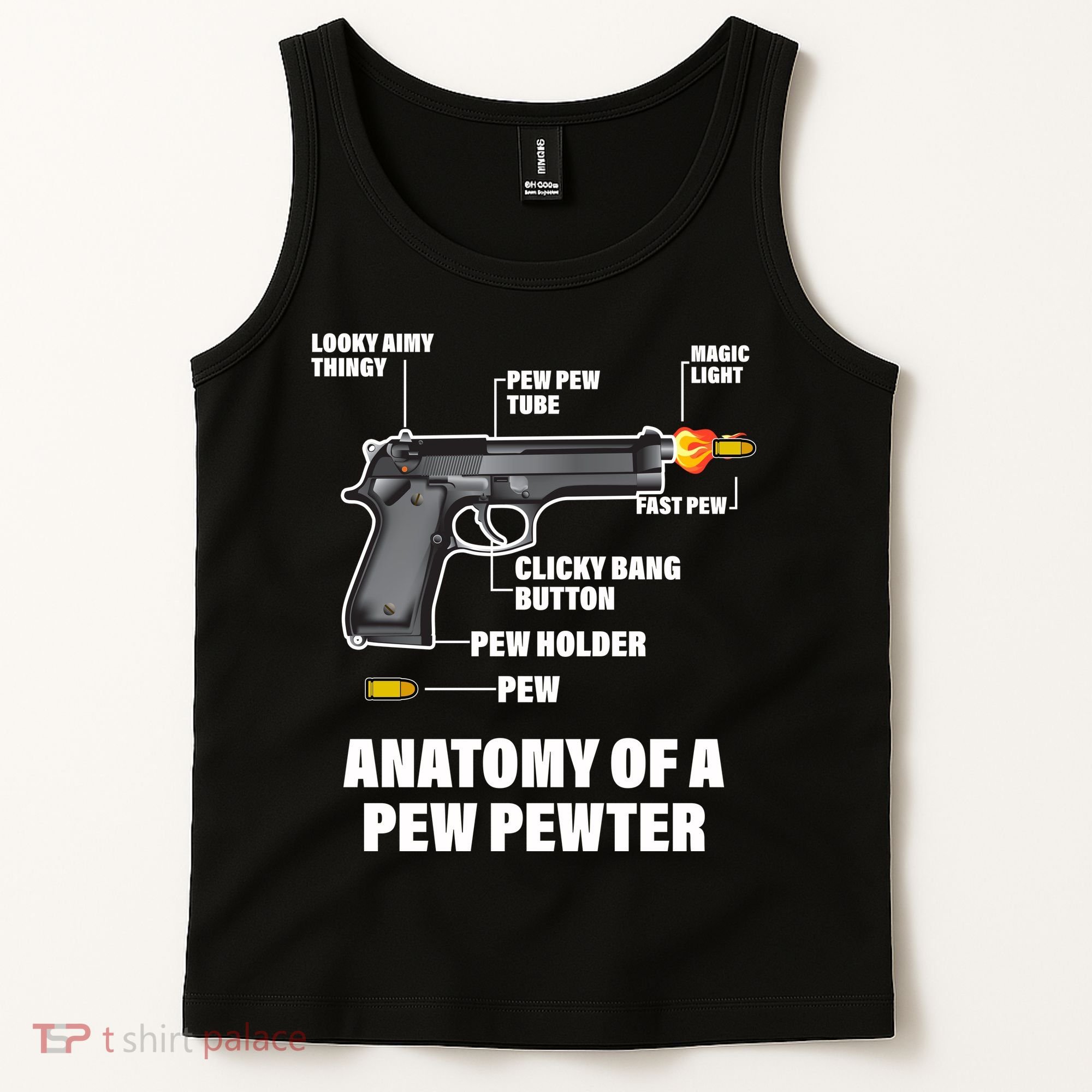 Pew Pewer Anatomy Tank Top