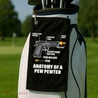 Pew Pewer Anatomy Golf Towel thumb 2
