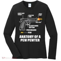 Pew Pewer Anatomy Women's Long Sleeve Shirt thumb 0