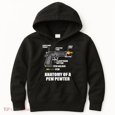 Pew Pewer Anatomy Kids Hoodie