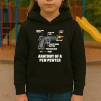 Pew Pewer Anatomy Kids Hoodie thumb 3