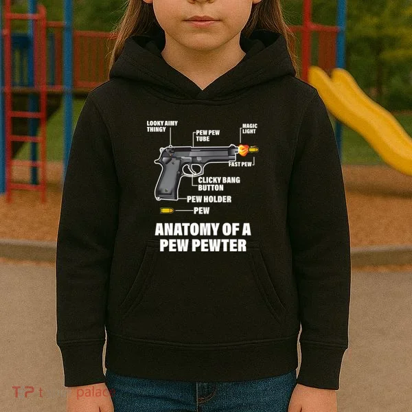Pew Pewer Anatomy Kids Hoodie