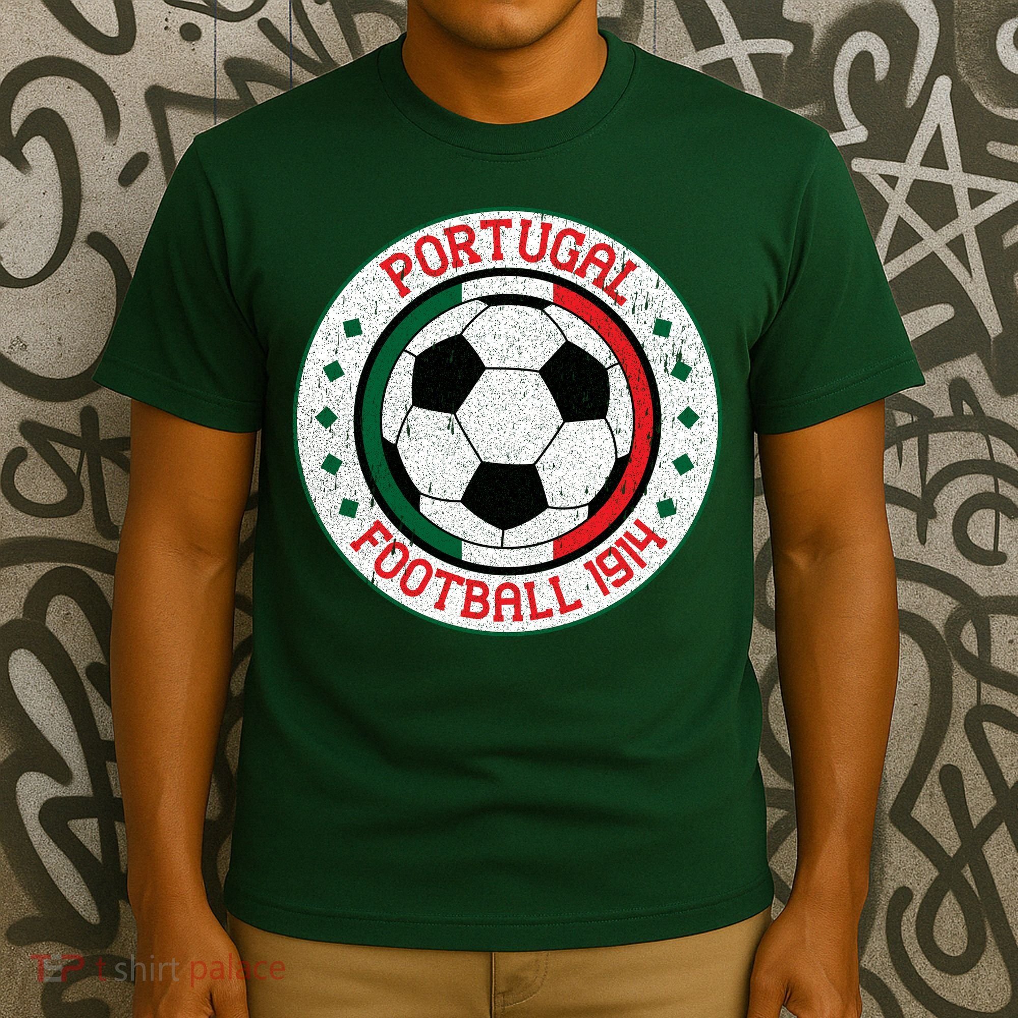 Portugal Football 1914 Vintage Soccer Emblem T-Shirt