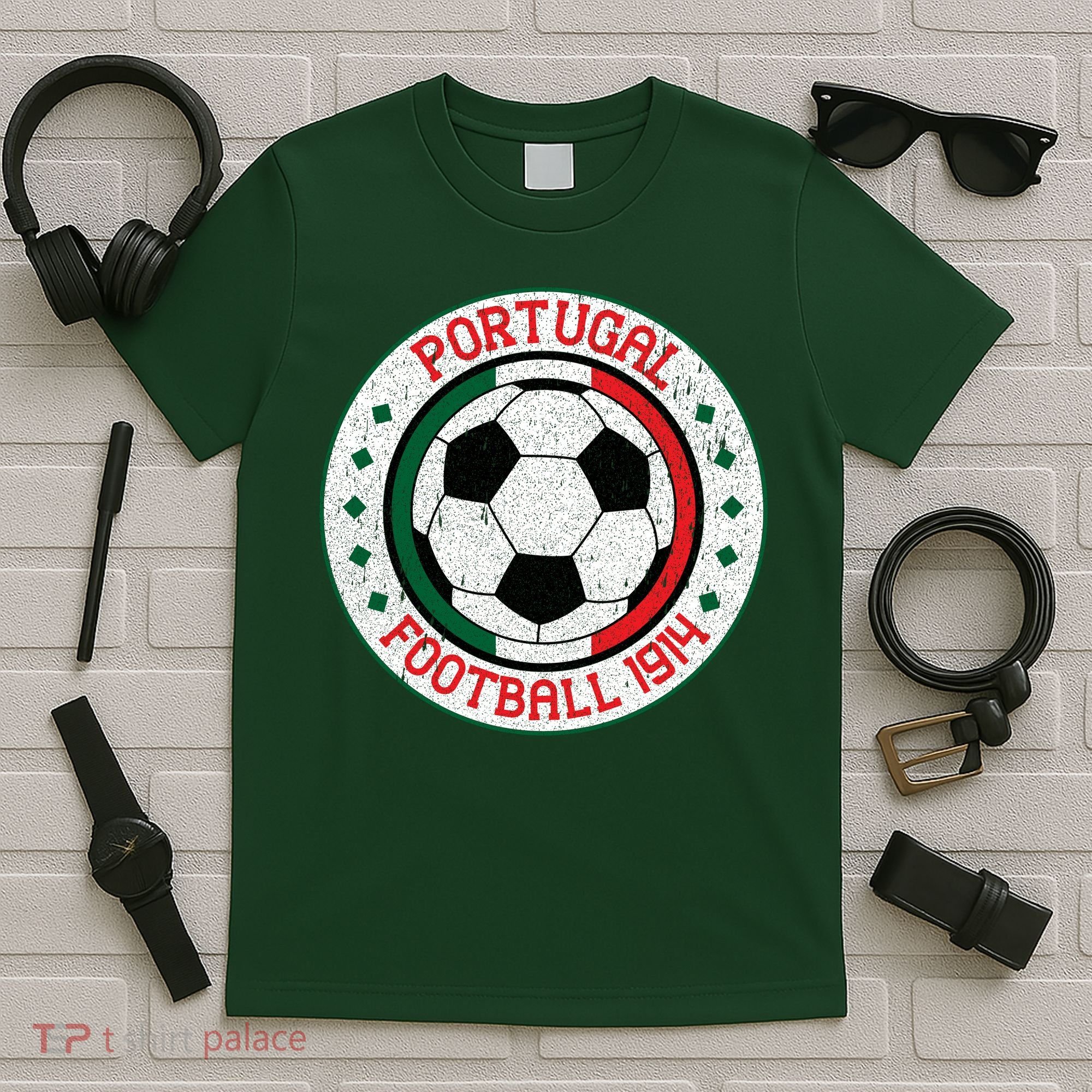 Portugal Football 1914 Vintage Soccer Emblem T-Shirt