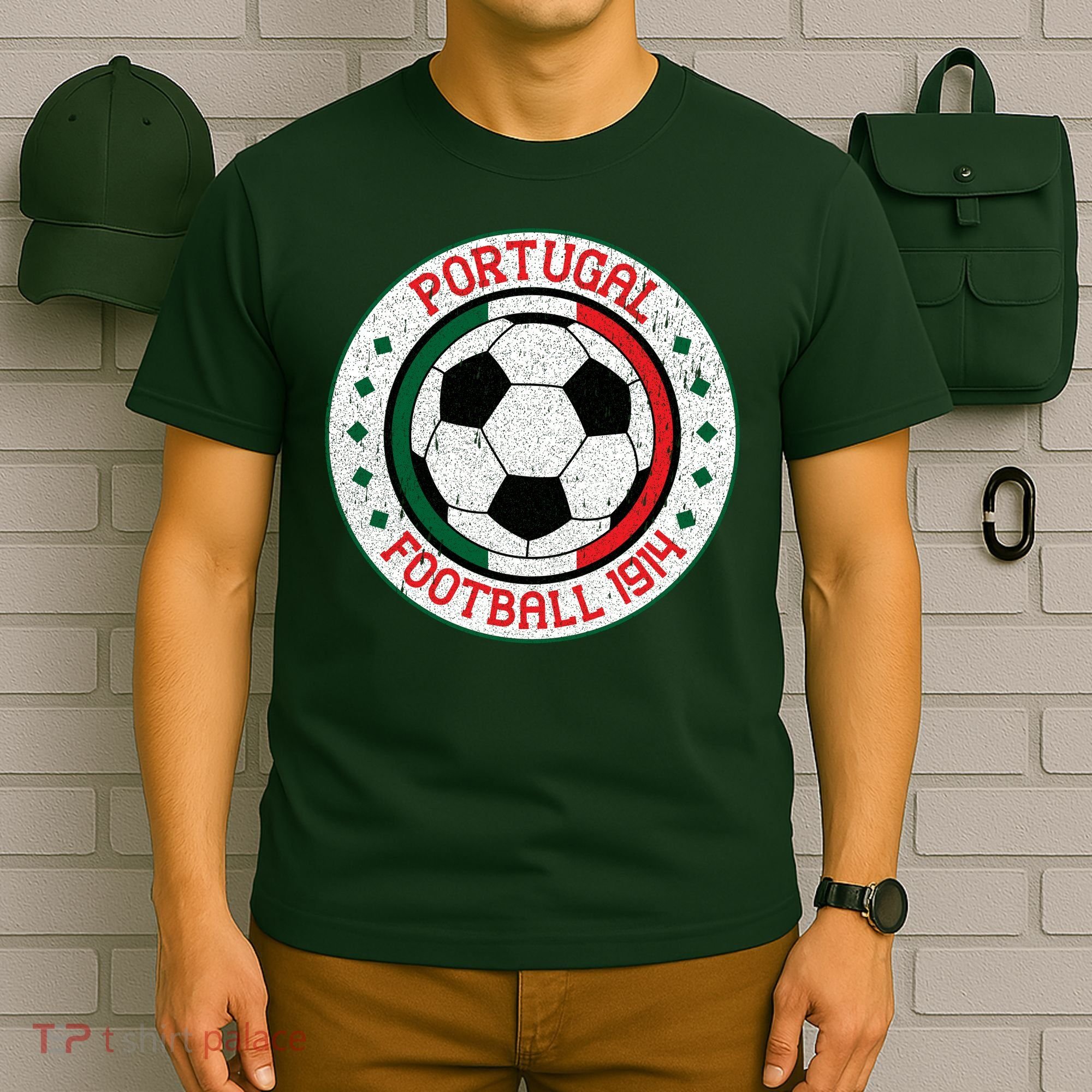 Portugal Football 1914 Vintage Soccer Emblem T-Shirt