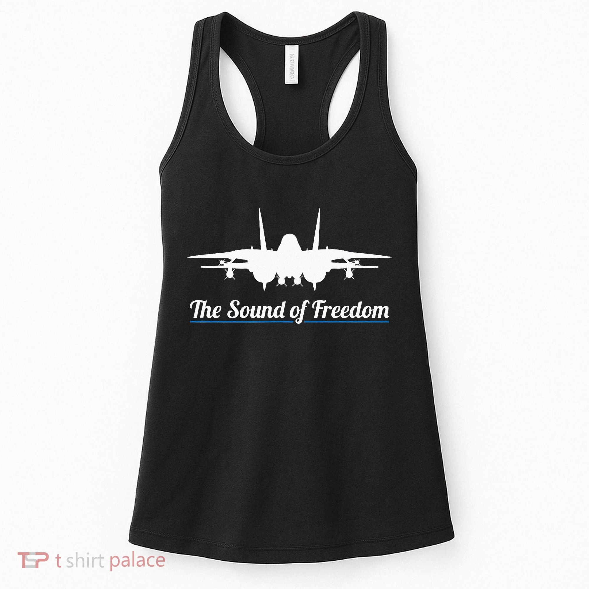 Patriotic F 14 Tomcat Fighter Jet Noise Sound Of Freedom Women's Tank Top